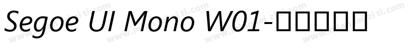 Segoe UI Mono W01字体转换